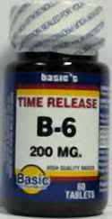 Basic Vitamins Vitamin B-6 - 60 Tabs