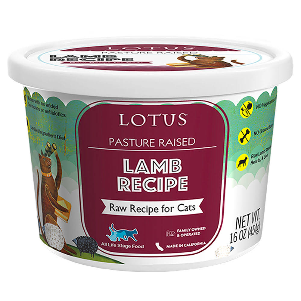 Lotus Raw Lamb Recipe for Cats / 16 oz
