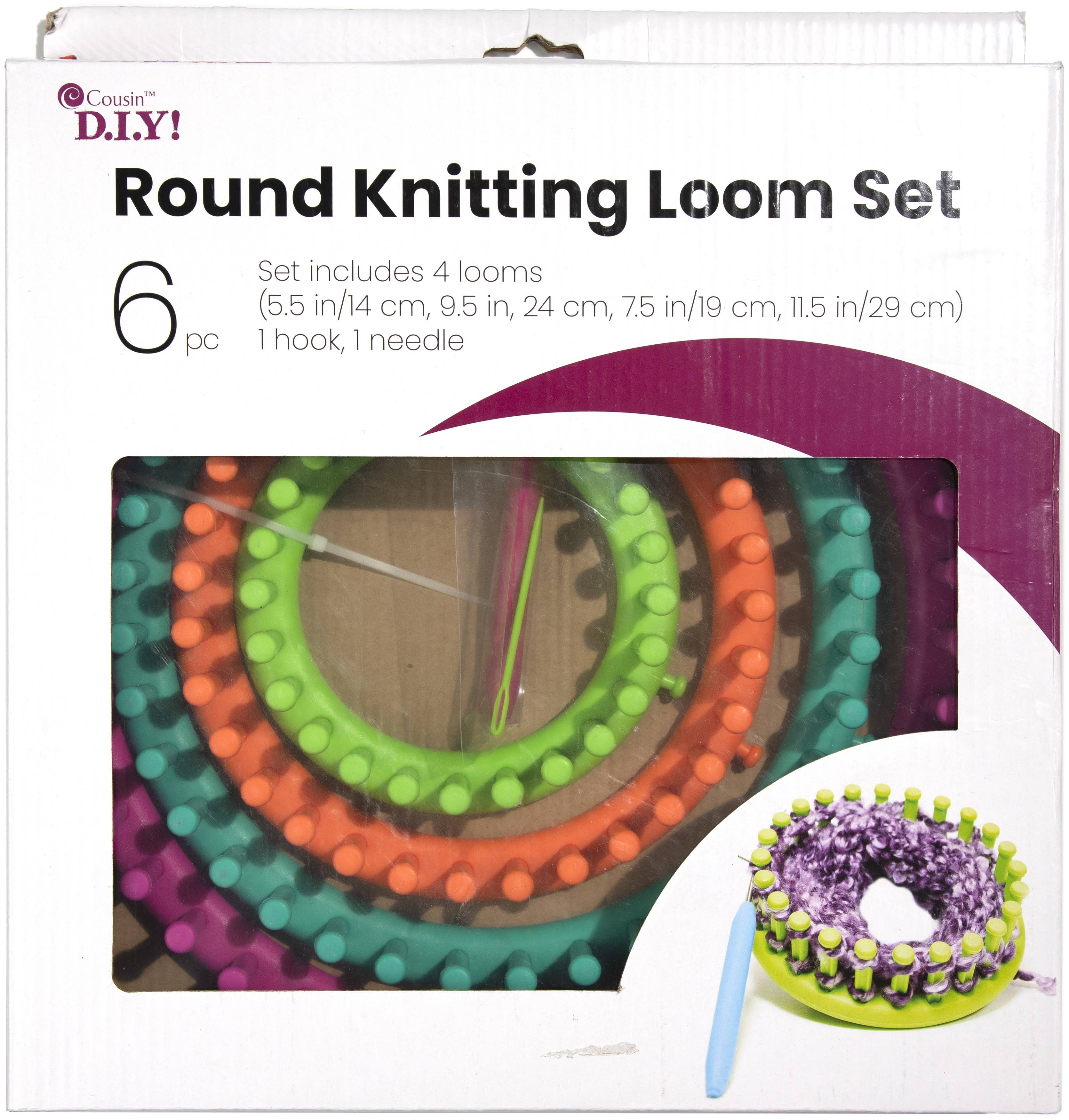 Cousin Easy Knitting Round Loom Kit 6/pkg-40000646 Cousin