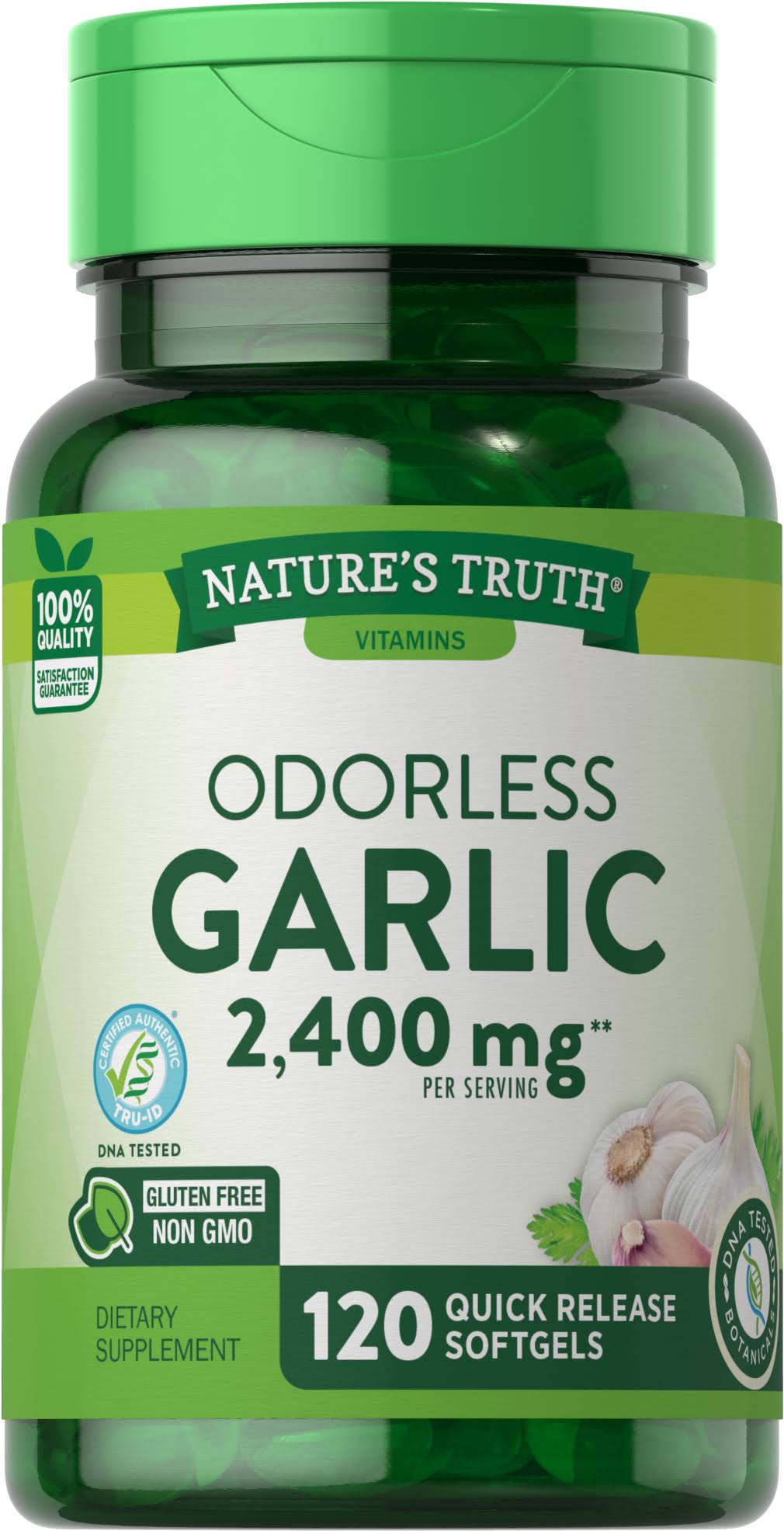 Nature's Truth High Strength Odorless Garlic Supplement - 1200mg, 120ct