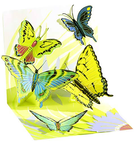 3D All Occasion Greeting Card - Spring Butterflies