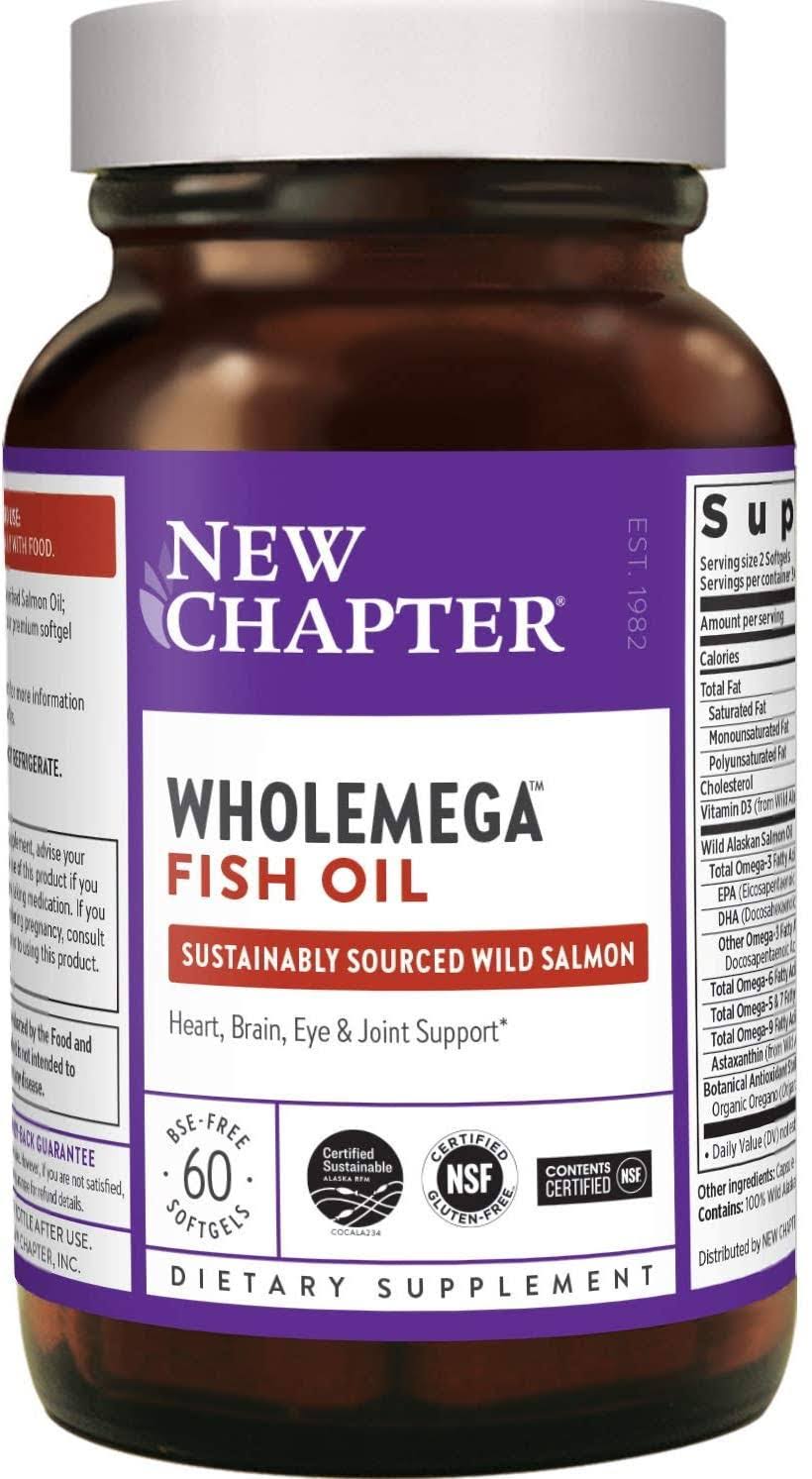 New Chapter Wholemega Whole Fish Oil Dietary Supplement