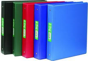 HILROY Vinyl Binders Assorted Colours 1.5 Inches