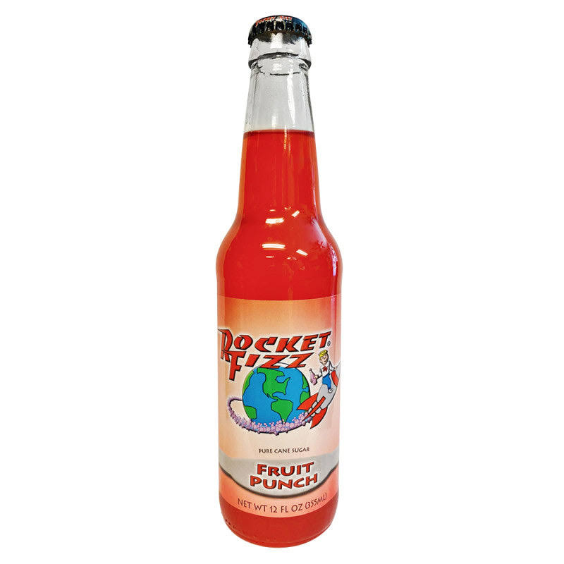Rocket Fizz Fruit Punch Soda 12 oz Bottle
