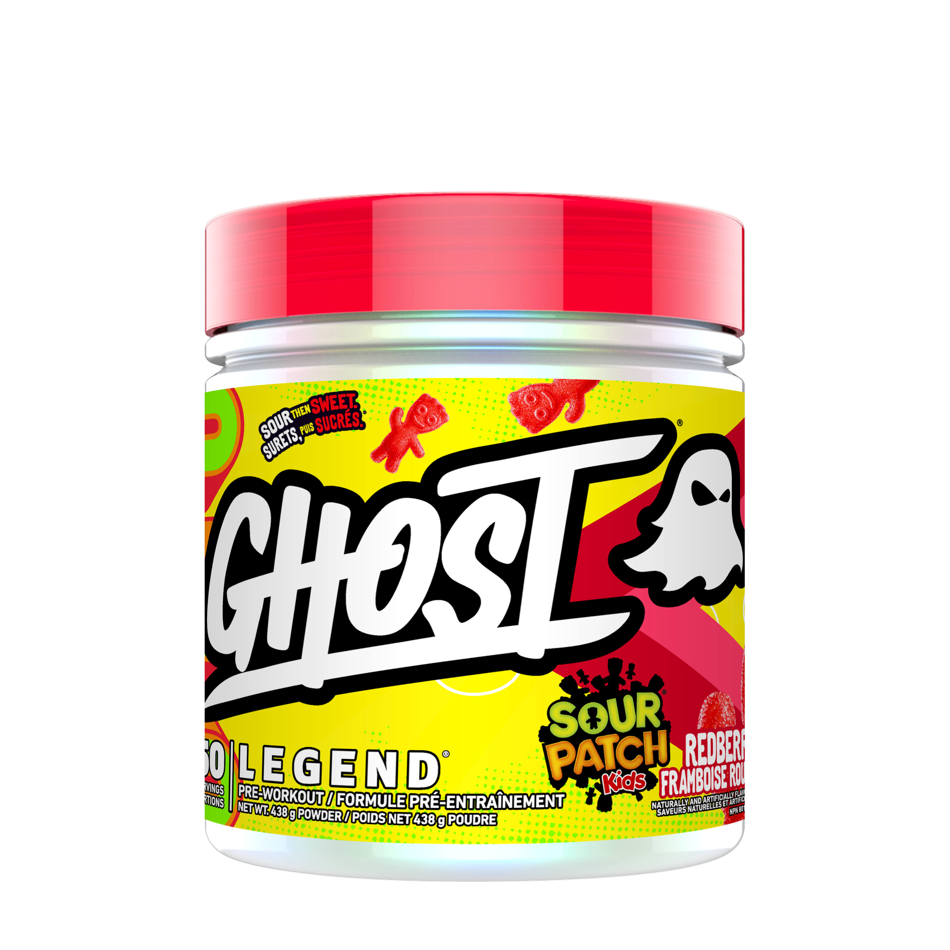 Ghost Legend Pre-Workout Sour Patch Kids Redberry, Rhodiola, Silica, Malic Acid, Tartaric Acid