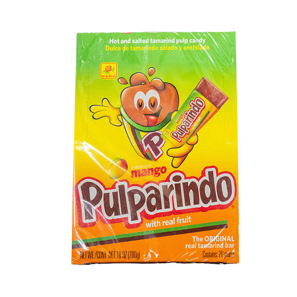 De La Rosa Pulparindo 20 Pack, Tamarind Candy (Mango)