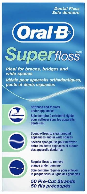 Oral B Pre Cut Super Dental Floss - 50ct