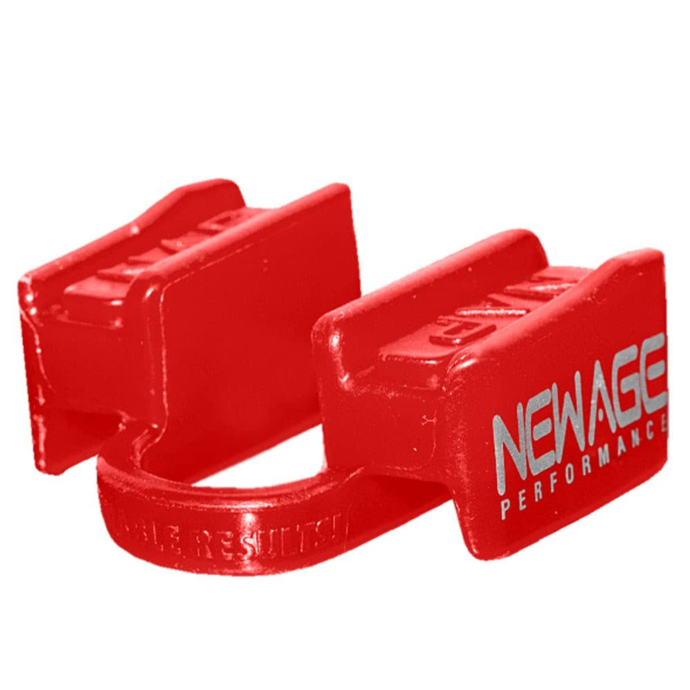New Age Performance 6DS Sports and Fitness Weight-Lifting Mouthpiece - Lower Jaw - No-Contact - Includes Case - Red