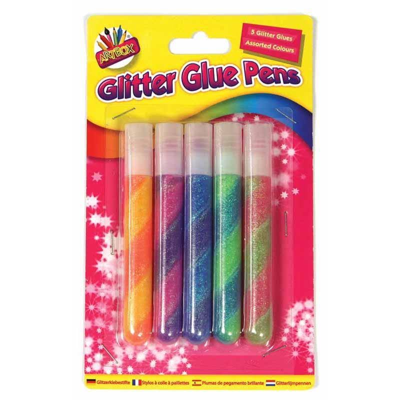 Pack of 5 Swirl Glitter Glue Pens