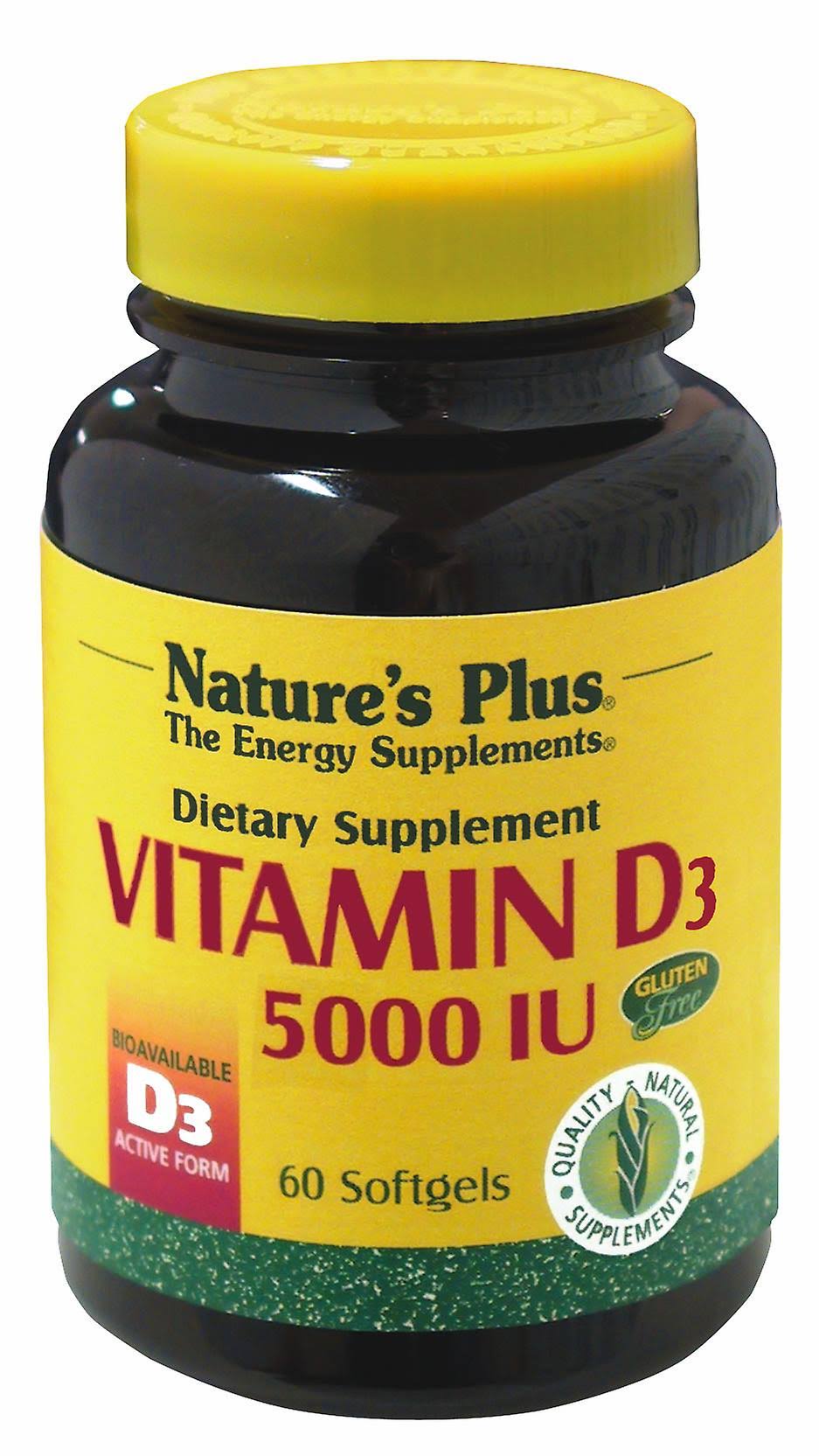 Natures Plus Vitamin D3 5000iu - 60 Softgels