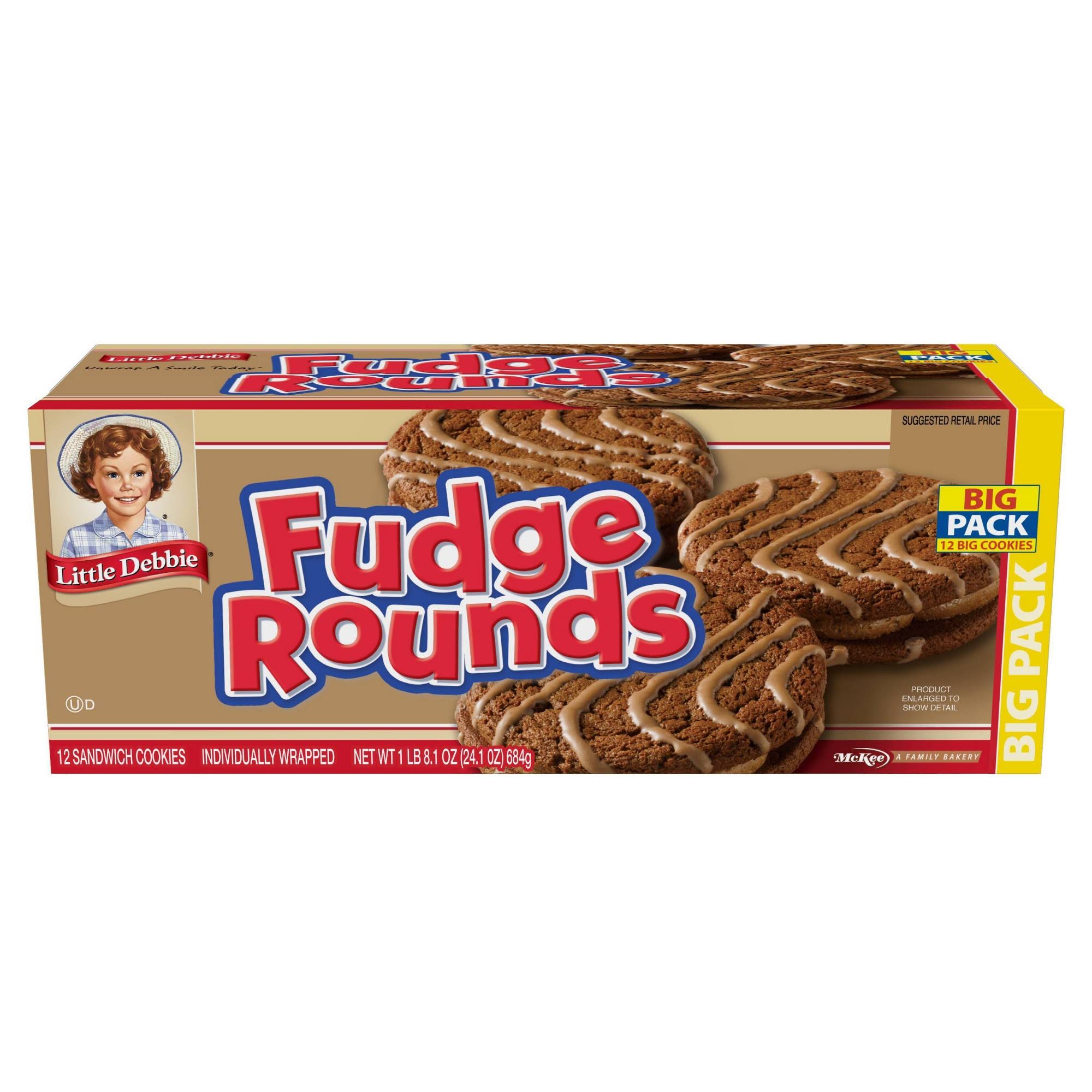 Little Debbie Fudge Rounds Snack - 36 Individually Wrapped Packs