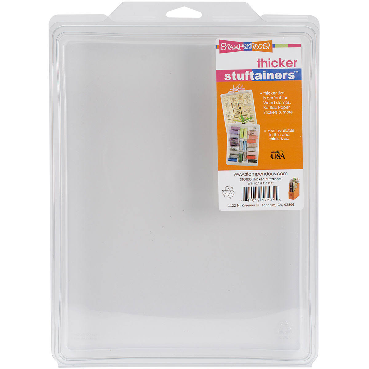 Stampendous Thicker Stuftainers - Clear