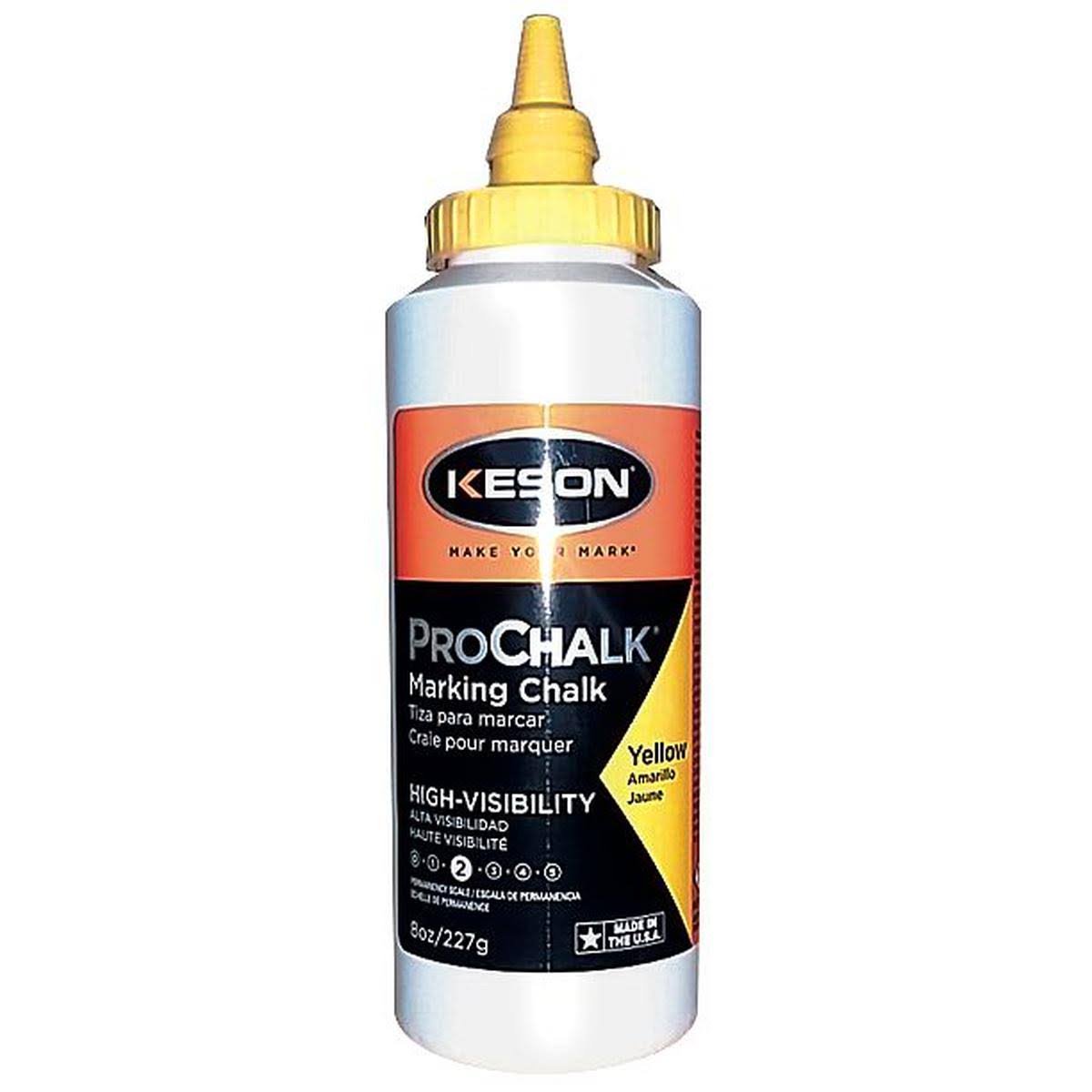 Keson Pro Chalk Marking Chalk - Yellow, 227g