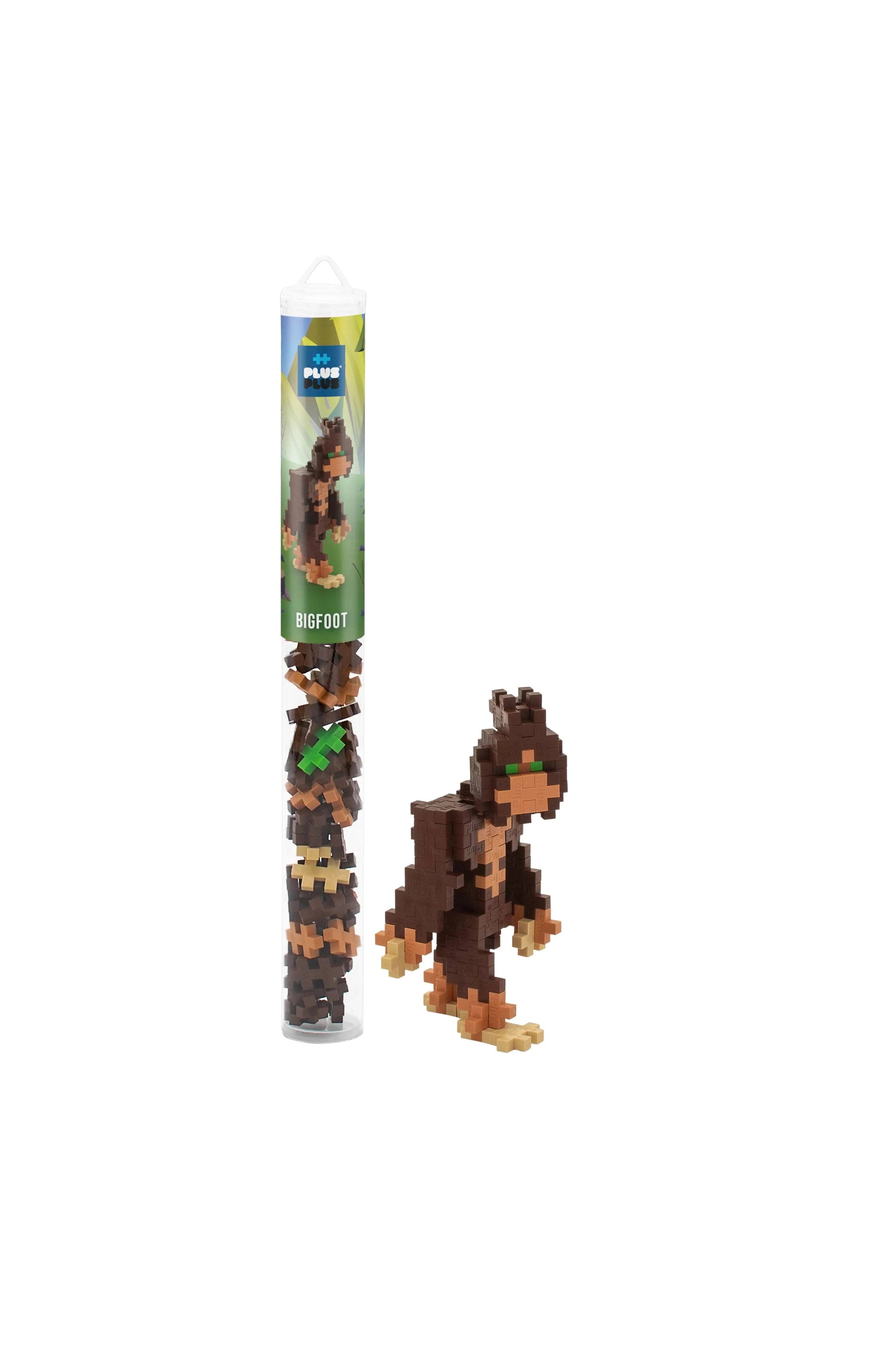 Plus Plus - Mini Maker Tube - Bigfoot - 70 Piece, Construction Building Stem / Steam Toy, Interlocking Mini Puzzle Blocks For Kids