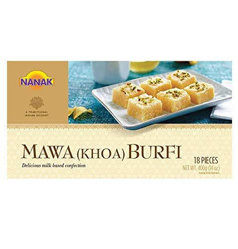 Nanak Mawakhoya Burfi 400g 14 Oz Indian Delicacy Sweets Gift Box For