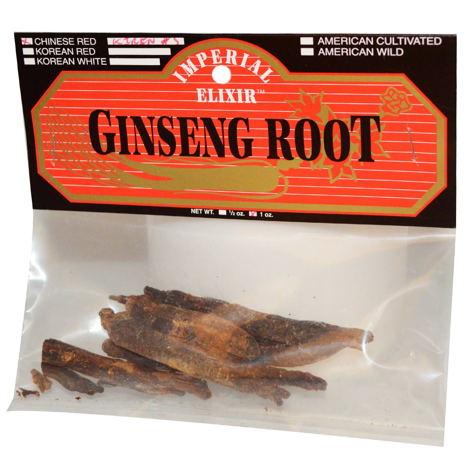 Imperial Elixir, Ginseng Root, Chinese Red, Kirin #5, 1 oz