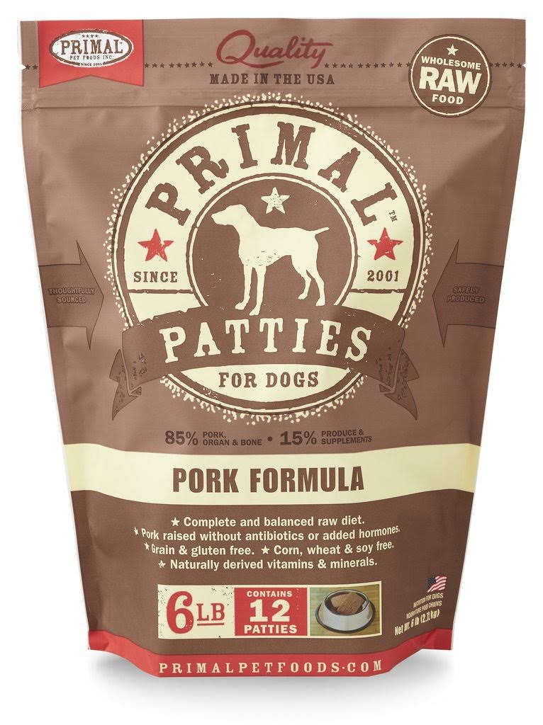 Primal Raw Patties - Pork 6Lb