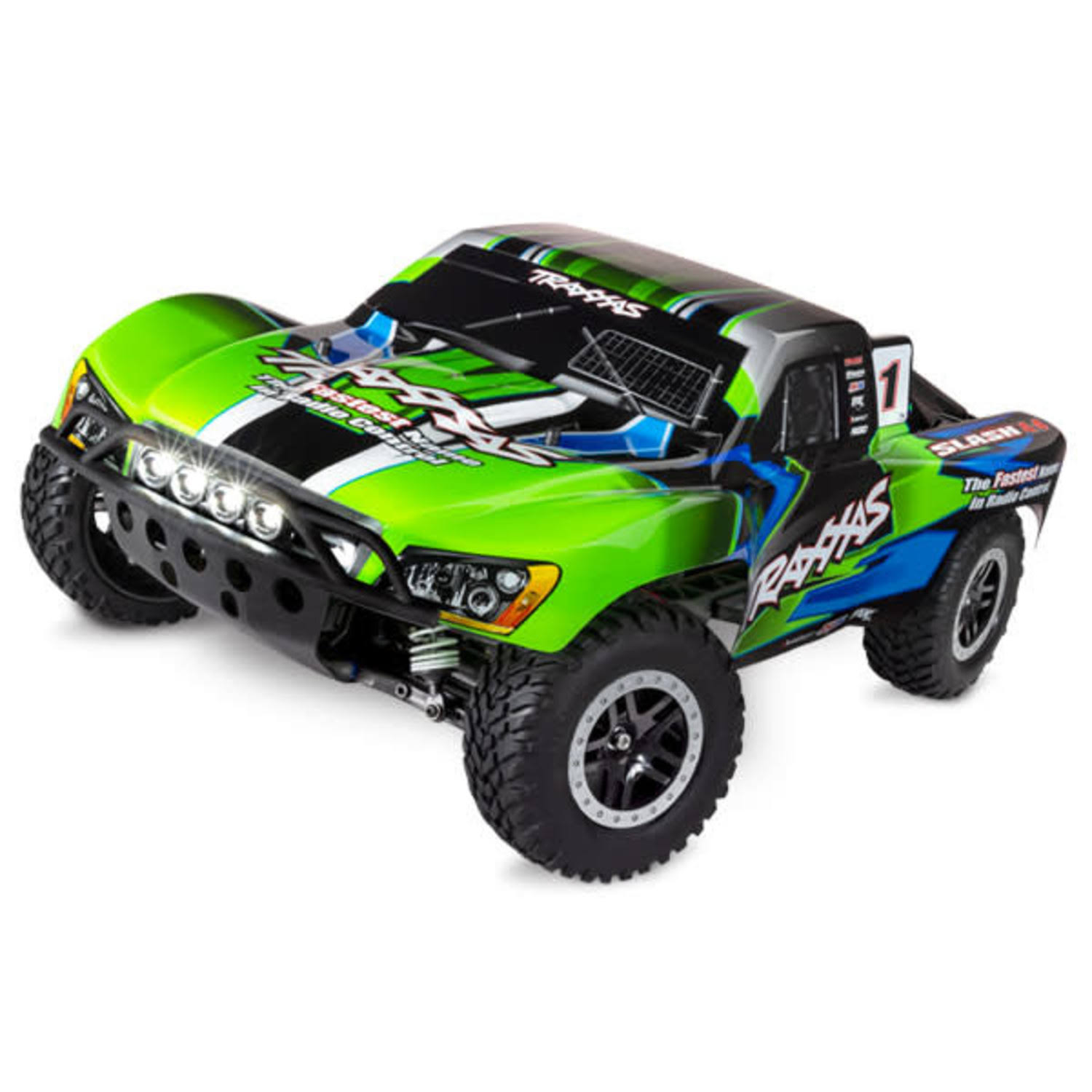 Traxxas Slash 4x4 RTR 4WD Brushed Short Course Truck (Green) w/LED Lights 68054-61GRN