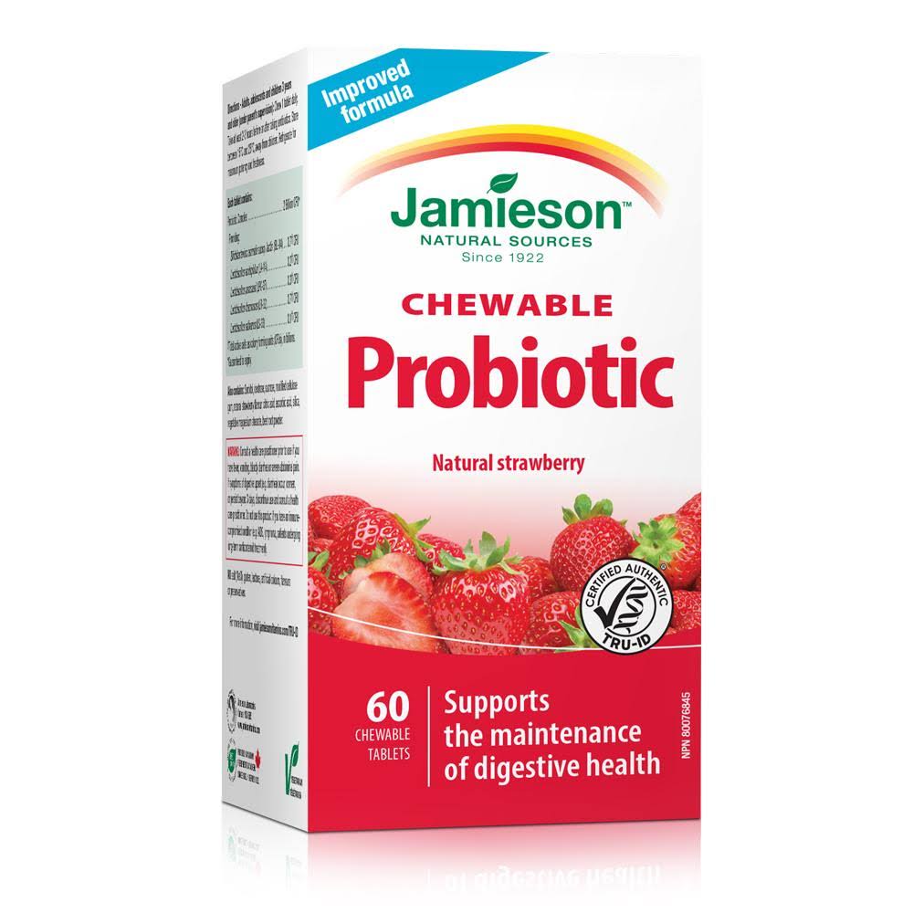Jamieson Chewable Probiotic Tablets - Strawberry Yogurt, 60ct