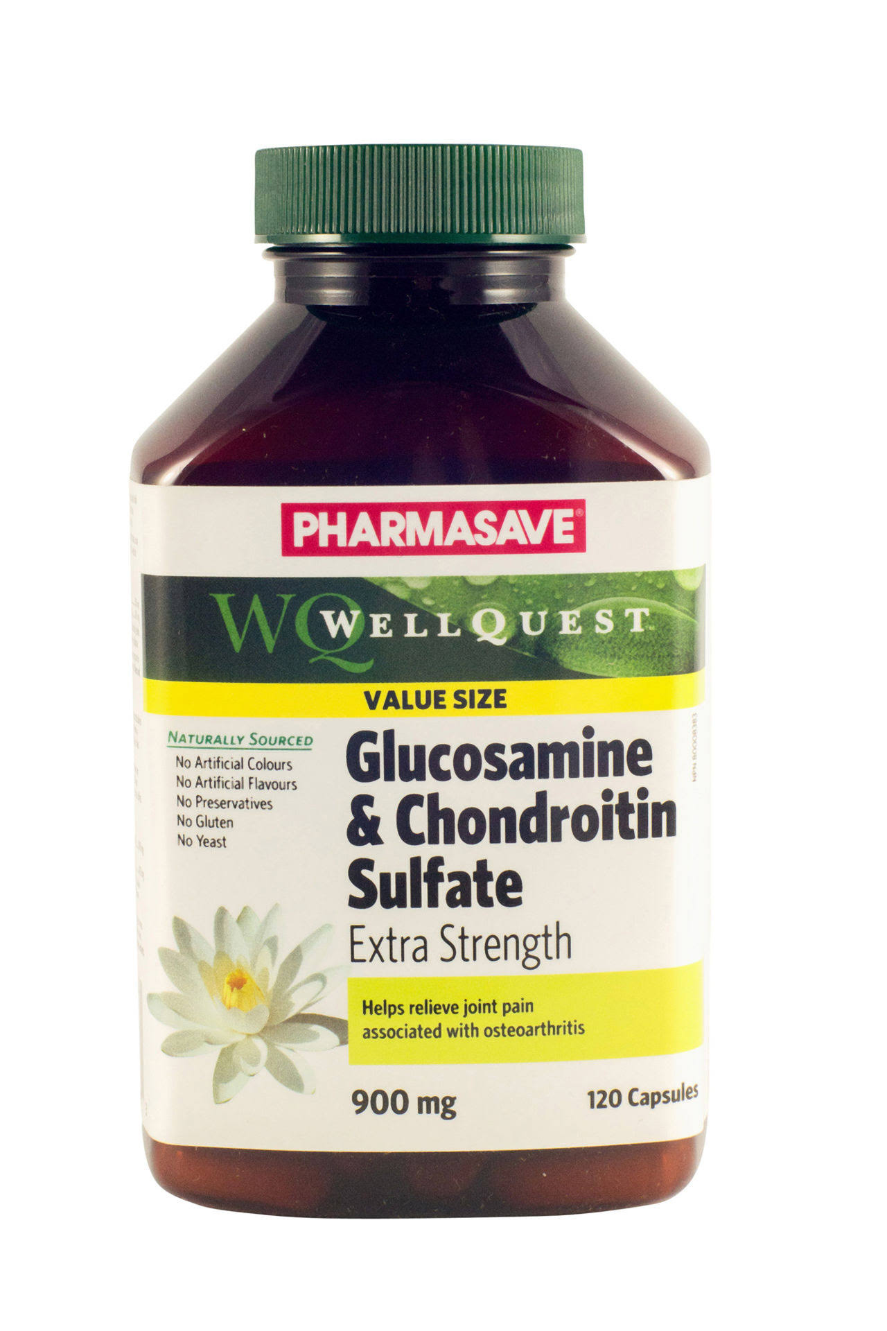 PHARMASAVE WELLQUEST GLUCOSAMINE & CHONDROITIN CAPSULE 900MG 120S