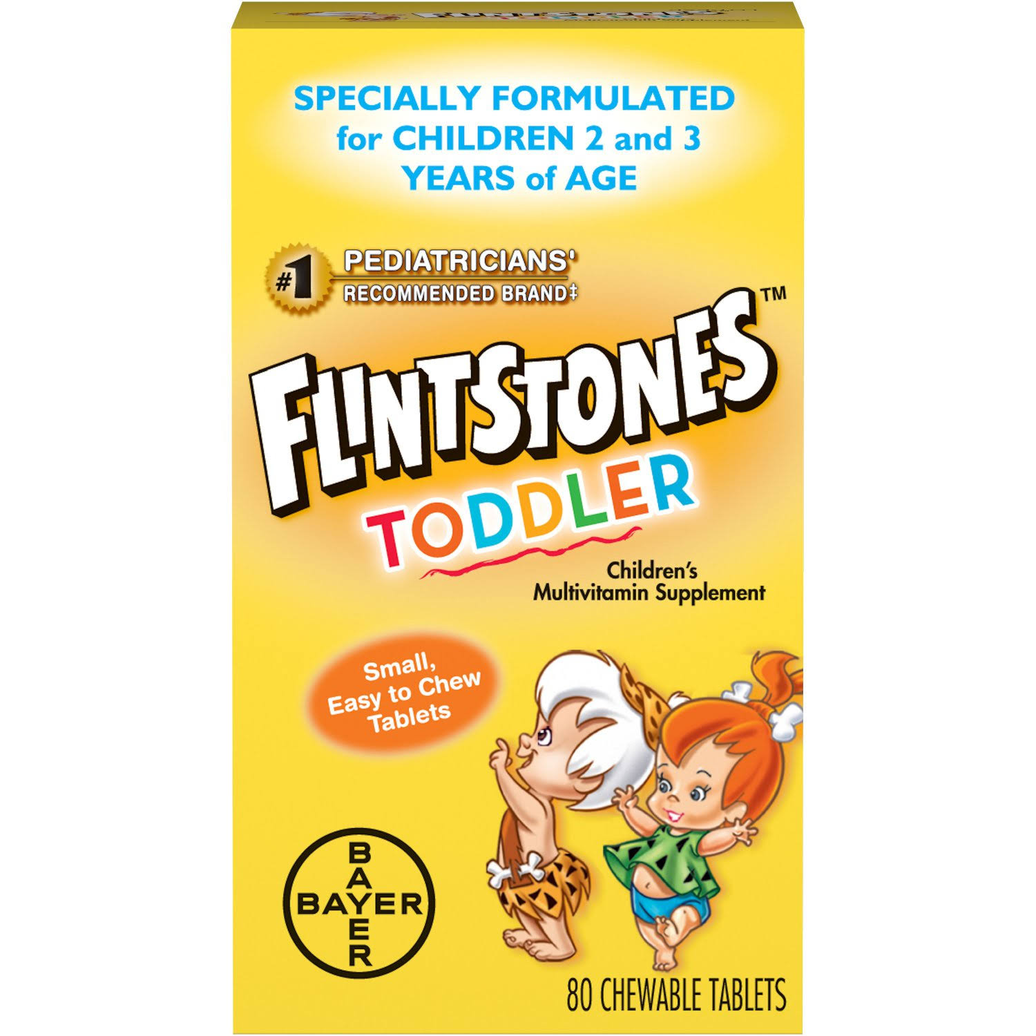 Bayer Flintstones Toddler Chewable Supplement - 80pk
