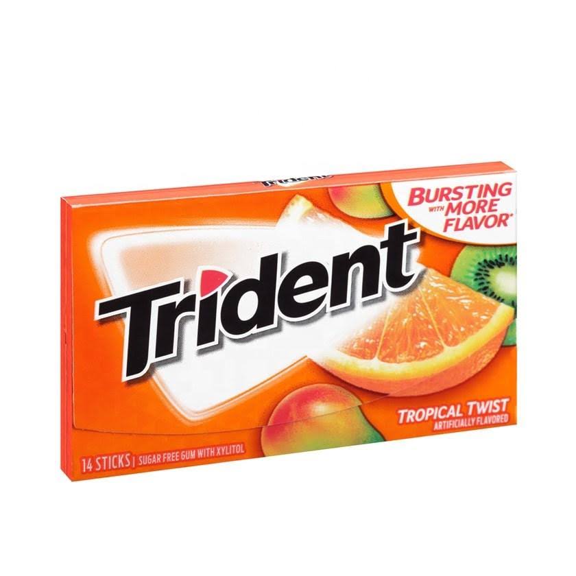 Trident Tropical Twist Sugar-Free Gum - x18