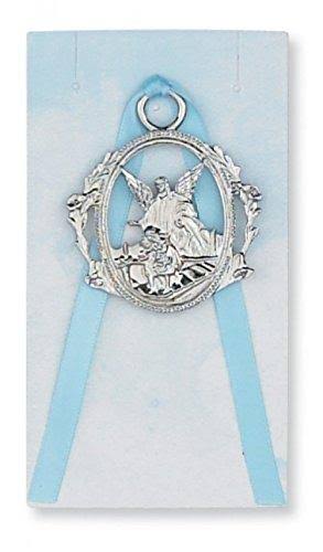 Blue Carded Guardian Angel Crib Medal