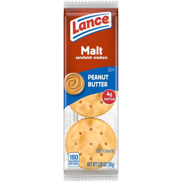 Lance Malt Crackers, Real Peanut Butter - 1.29 oz
