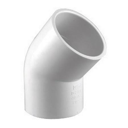 Charlotte Pipe PVC Schedule 40 45-Degree Elbow Pipe - White, 2in