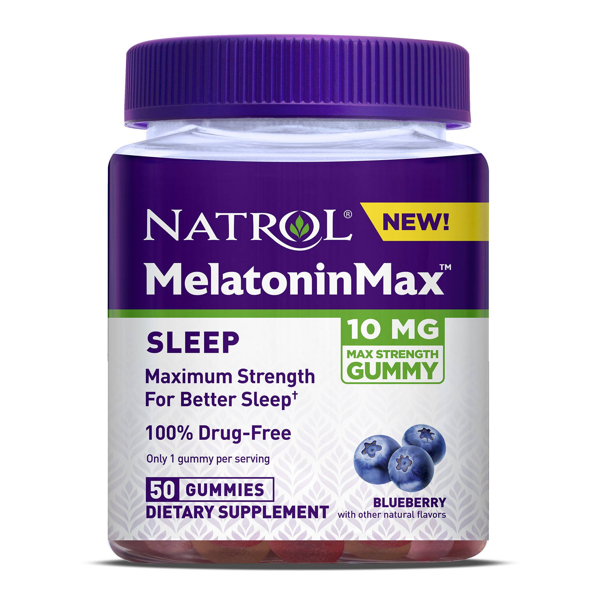 Natrol MelatoninMax - Blueberry - 50 Gummies