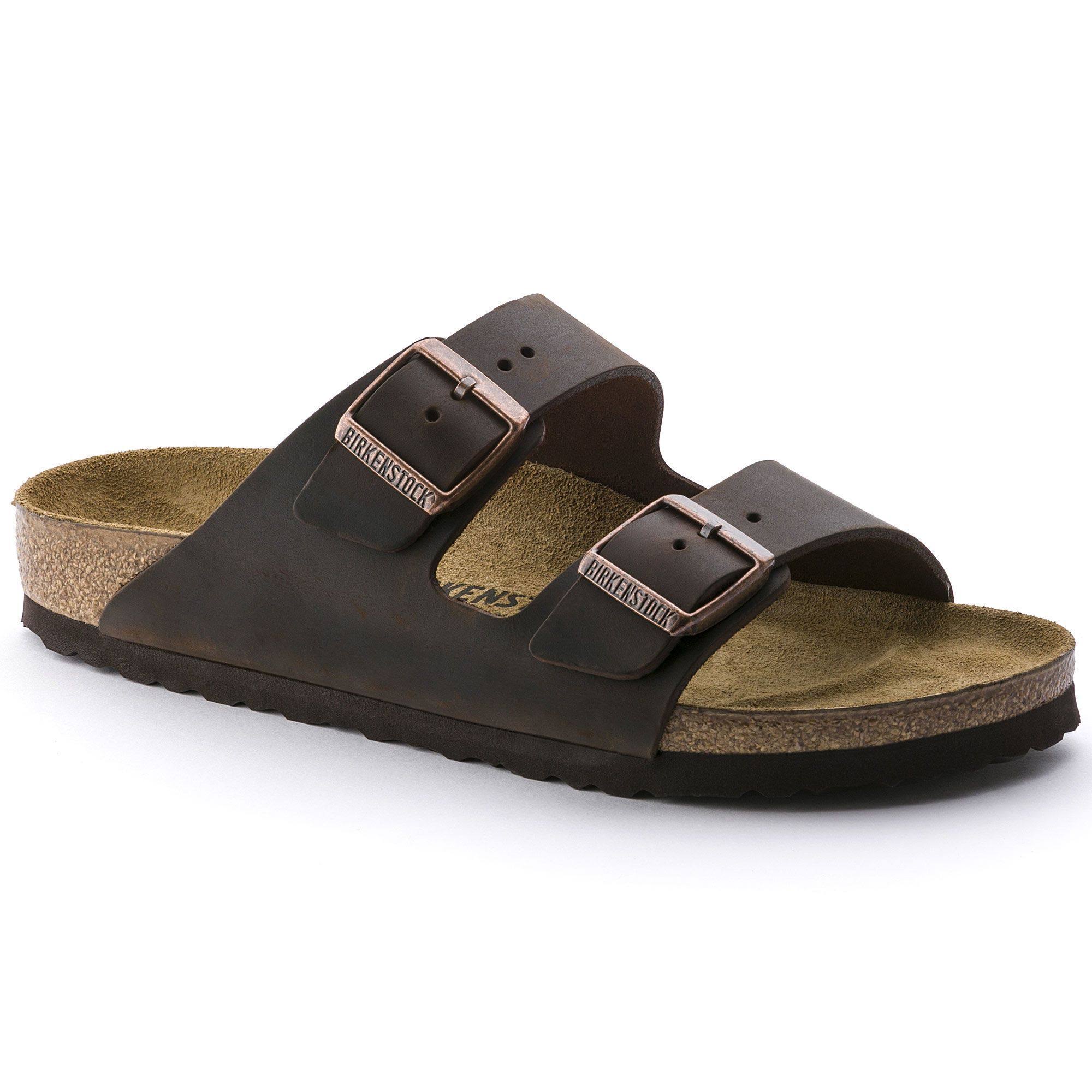 Birkenstock Unisex Arizona Slide Sandals - Habana Oiled Leather, 42 M EU, 11-11.5 B(M) US