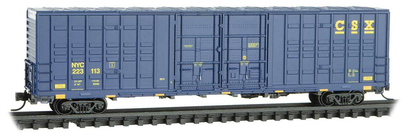Micro-Trains Line (MTL) 10300170 CSX 60' Box Car Excess Height Double Plug Doors Waffle Side #223113