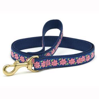 Pink Garden Dog Leash by Up Country - 6' Length x 5/8" Width