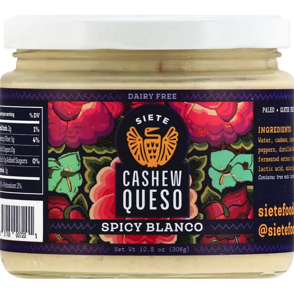 Siete, Spicy Blanco Cashew Queso, 10.8 oz