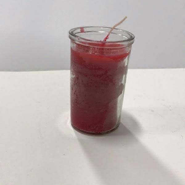 Continental Candle Unscented Glass Jar Candle - Red - 4.56 oz