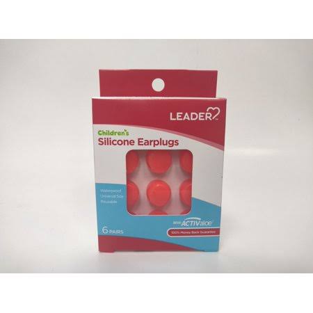 Leader Children's Silicone Earplugs - 6 Pairs