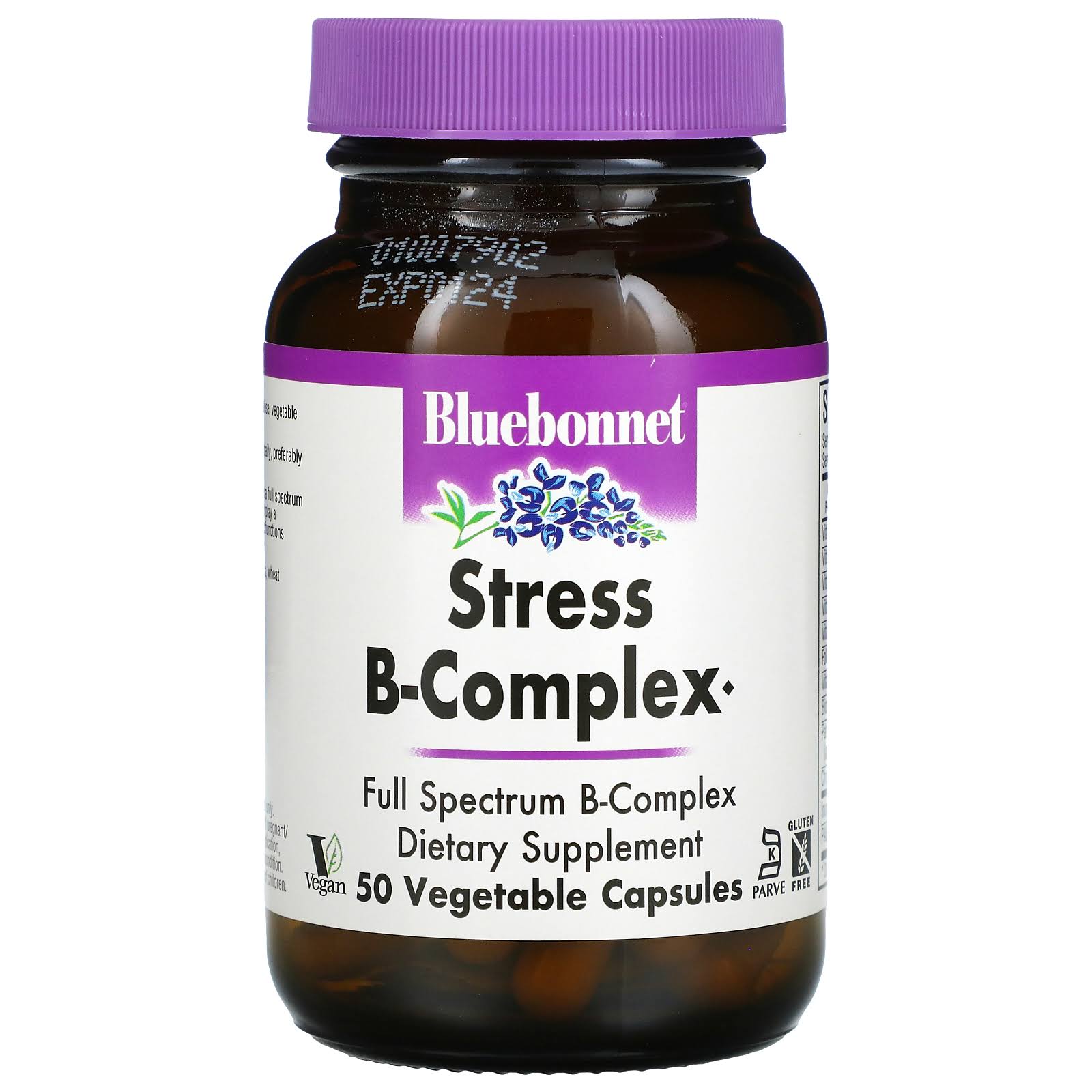 Bluebonnet Nutrition Stress B-Complex Dietary Supplement - 50 Capsules
