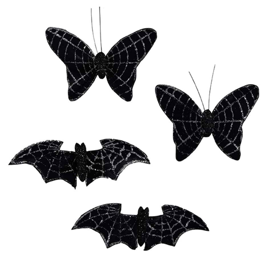 Case of Glittery Halloween Bat Clips, 2-Ct. Packs (36 Units)