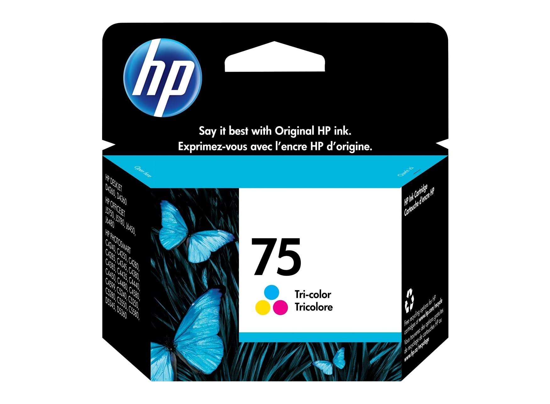 HP Ink Cartridge, Tri-Color 75