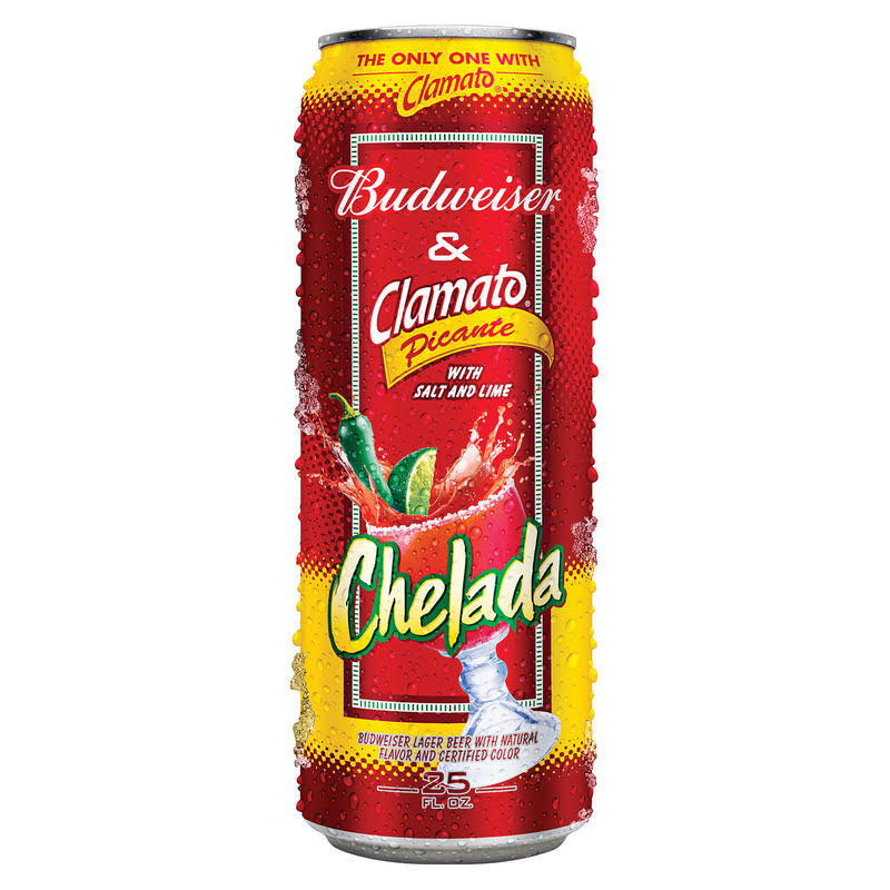 Budweiser and Clamato Picante Chelada - With Salt And Lime, 25fl oz