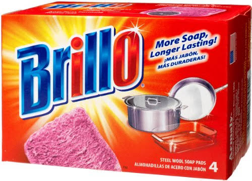 Brillo Steel Wool Soap Pads - Red, 4 ct