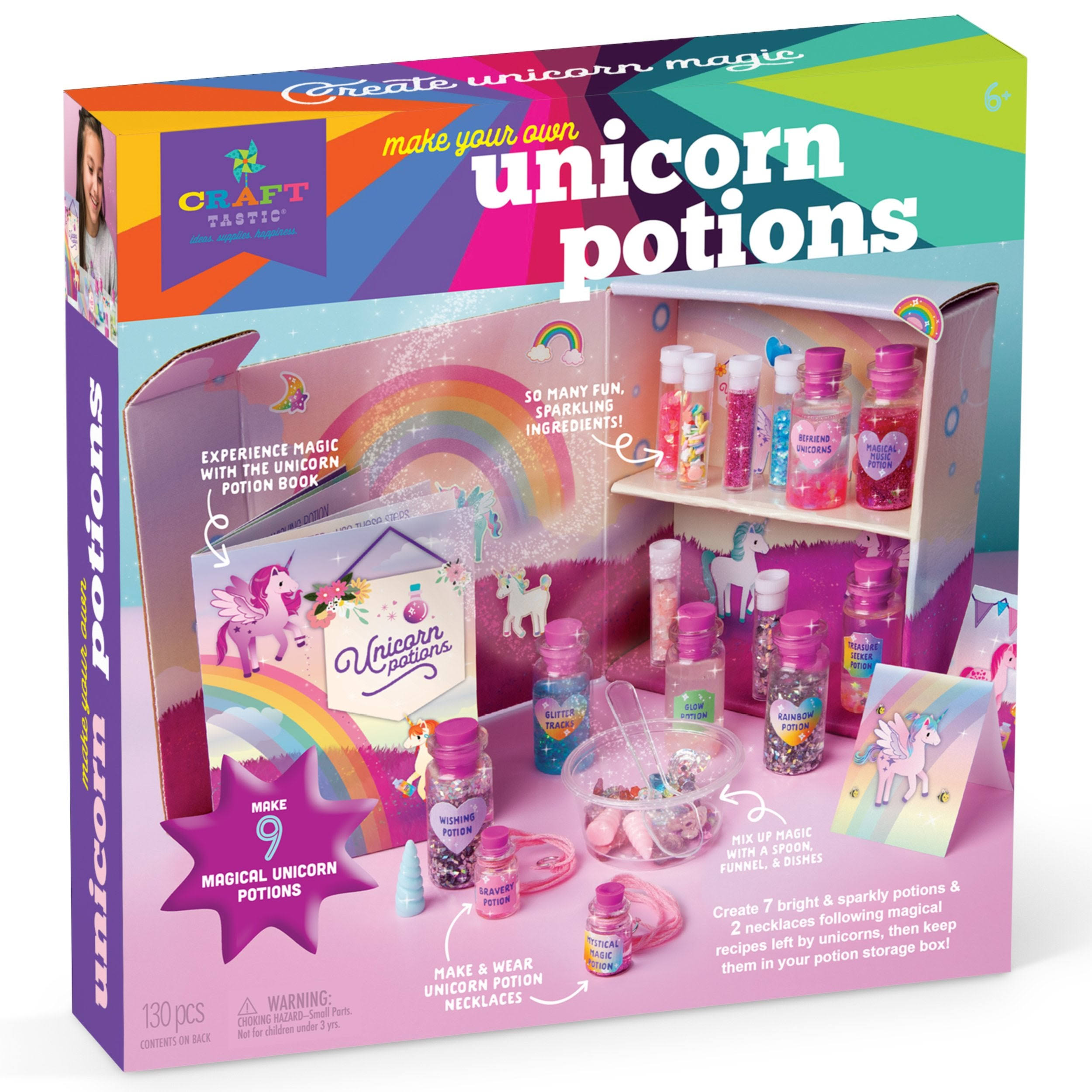 Craft Tastic DIY Unicorn Potions Craft Kit Includes Unicorn Potion Book with Magical Recipies
