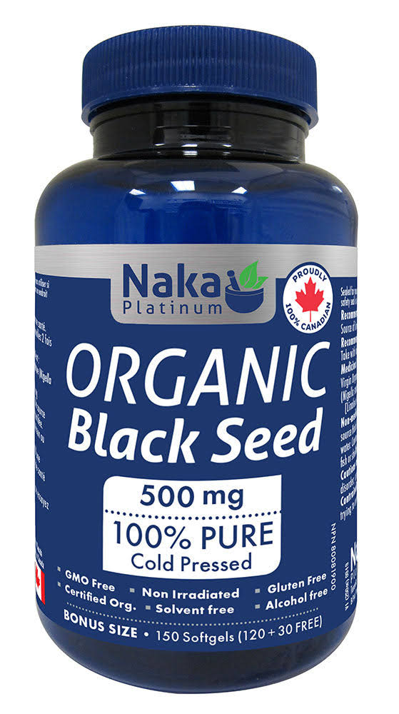 Platinum Organic Black Seed - 150 Softgels + Bonus Item!
