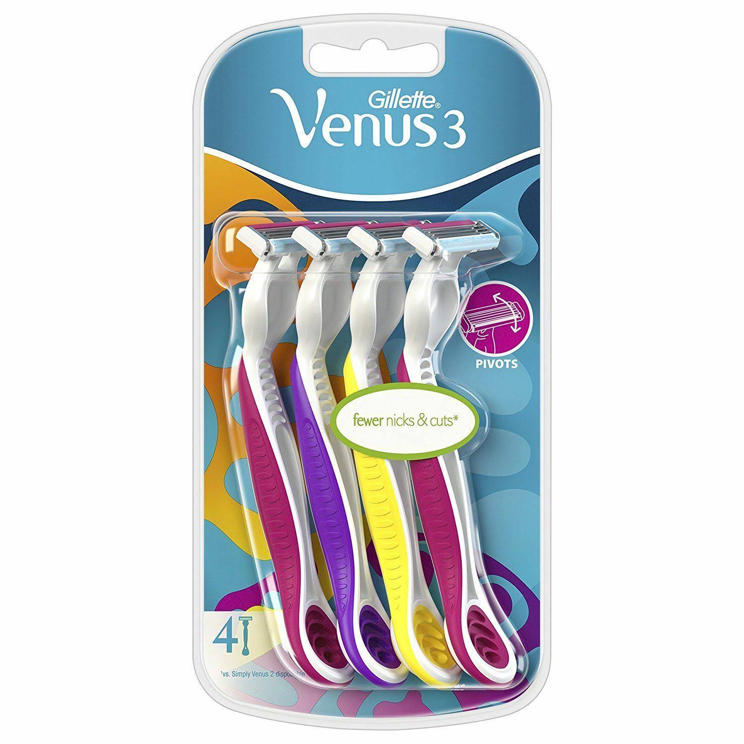 Gillette Venus3 Women's Disposable Razor - 4pk