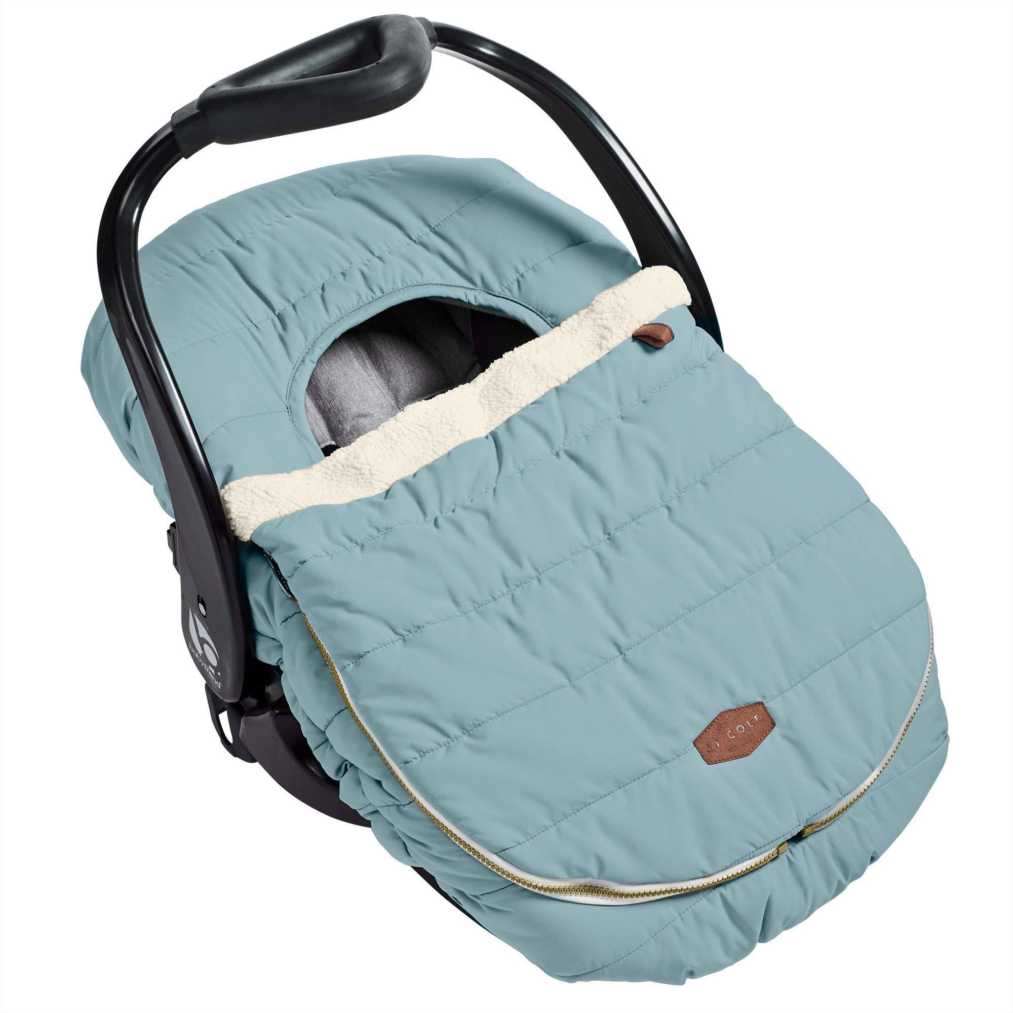 JJ Cole Baby Car Seat Cover, Blanket-Style Baby Stroller & Baby Carrier Cover, Slate