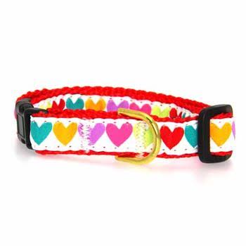 Pop Hearts Cat Collar by Up Country - 10"