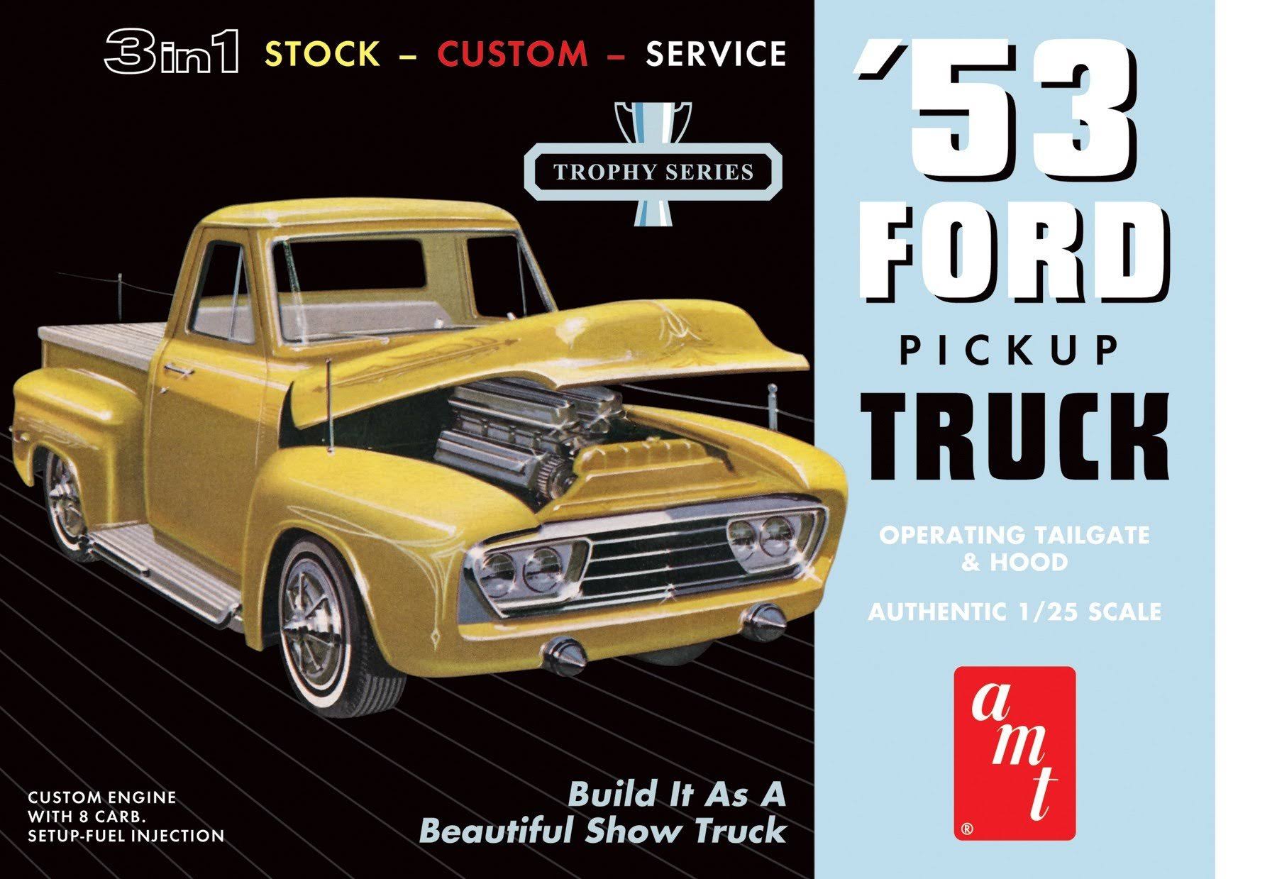 AMT 1953 Ford Pickup Truck 2 in 1 Customizing Model Kit - 1:25 Scale