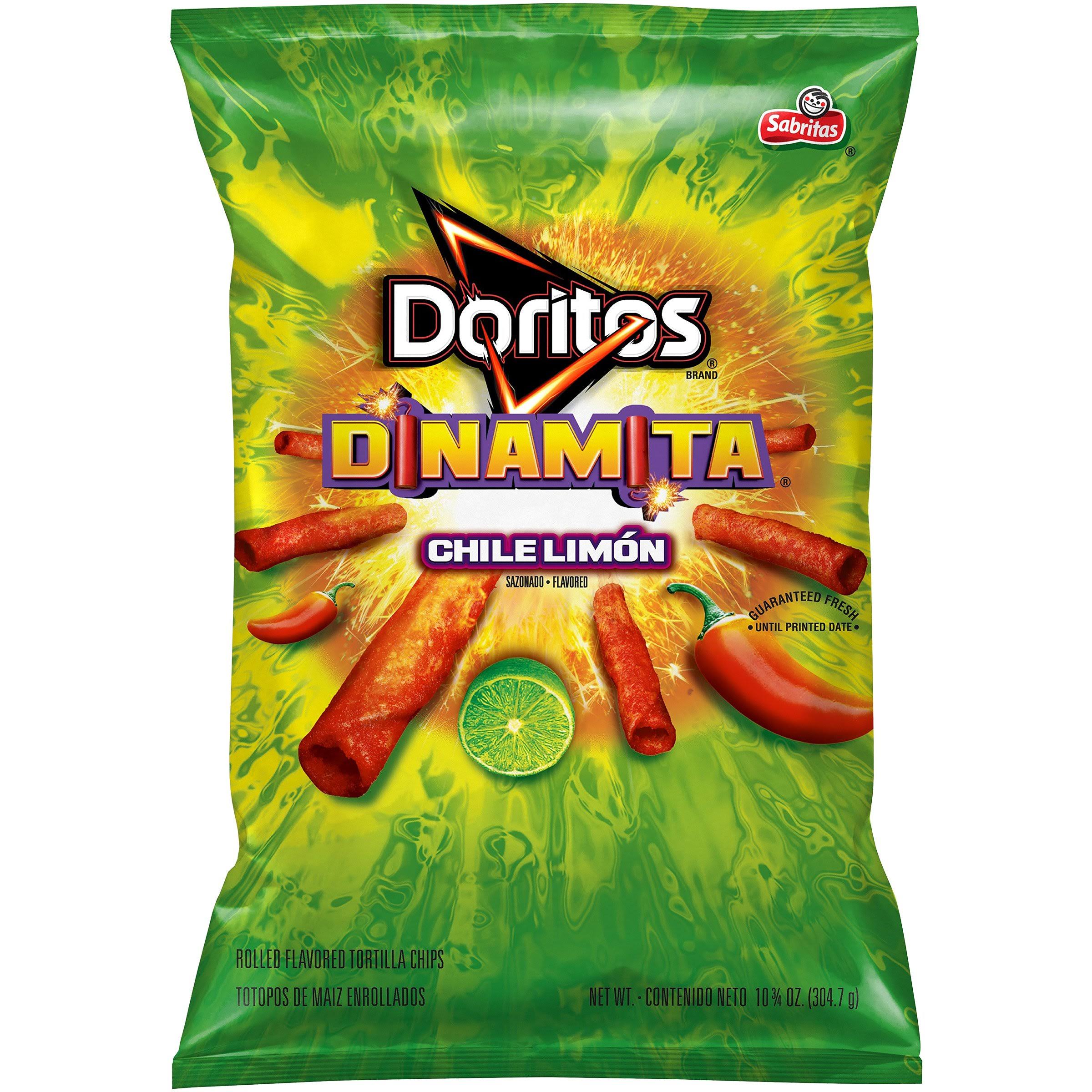 Doritos Tortilla Chips Dinamita Chile Limon Bag, Chili Lemon, 10.75 Ou