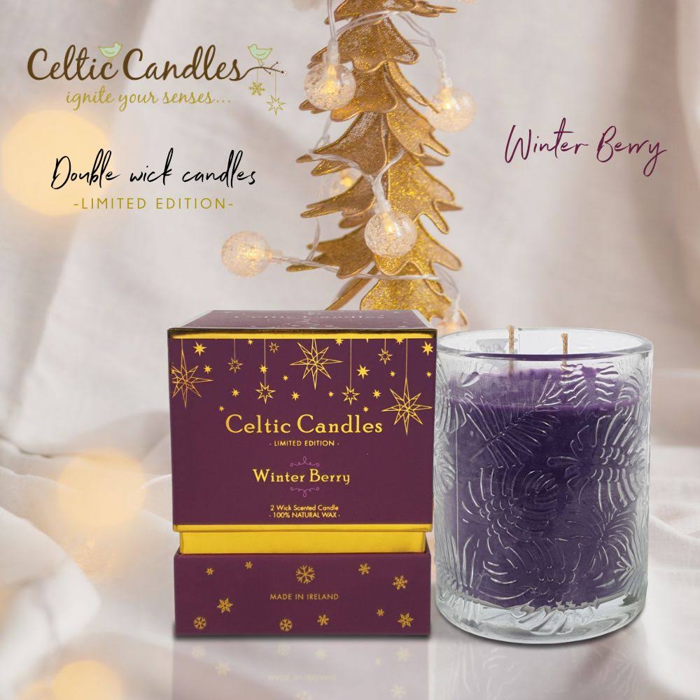 Celtic Candles Winter Berry Double Wick