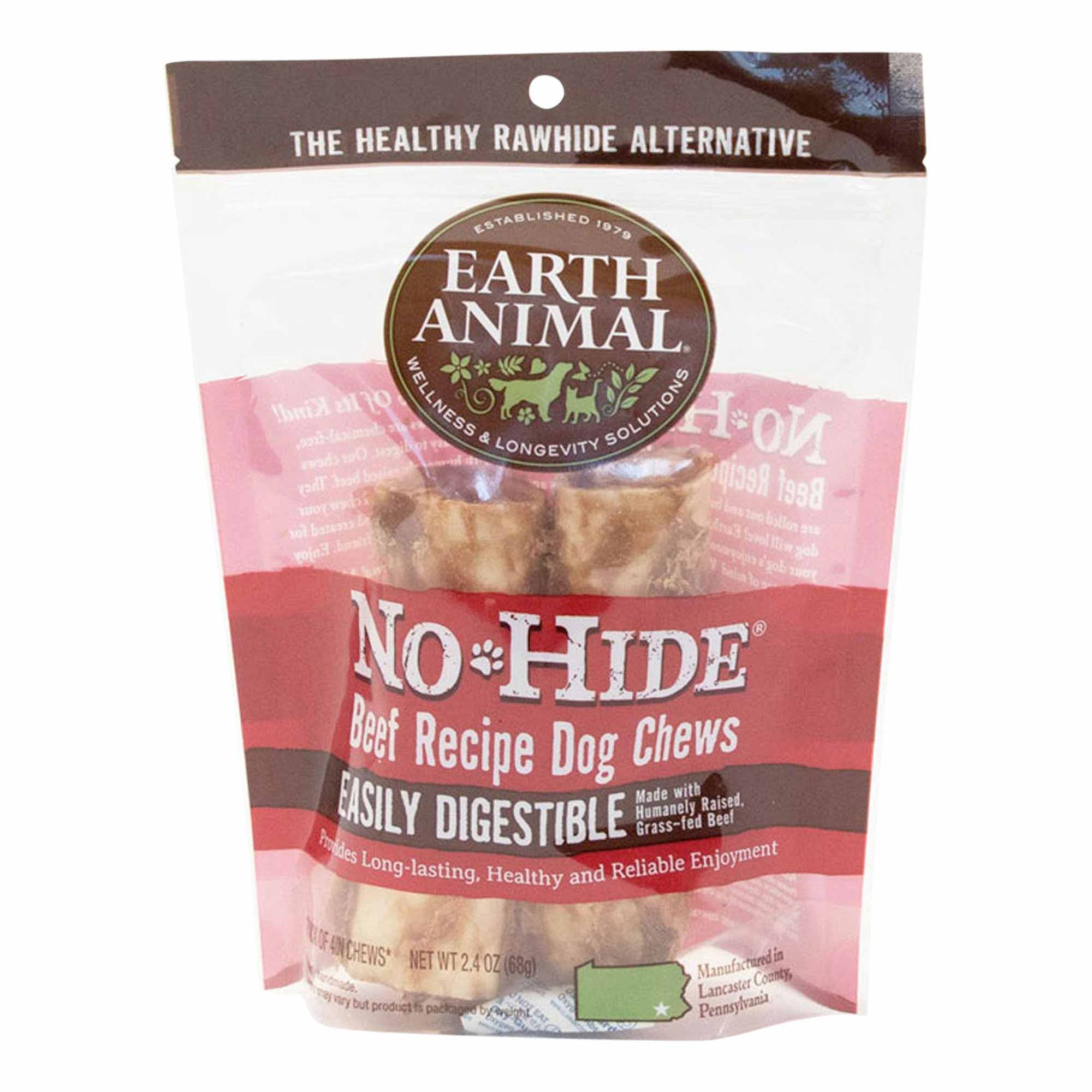 Earth Animal No-Hide Beef Chews 4" 2-Pack